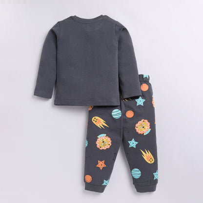 Space Rocket Print Nightsuit