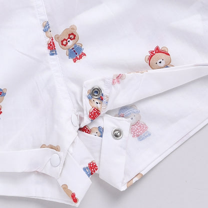 Teddy Print Romper with an Inner