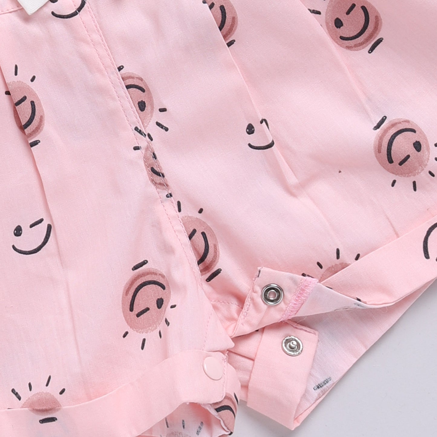 Cute Smiley Pink Romper with an Inner