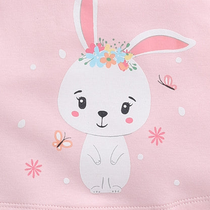 Bunny Print Pink Romper
