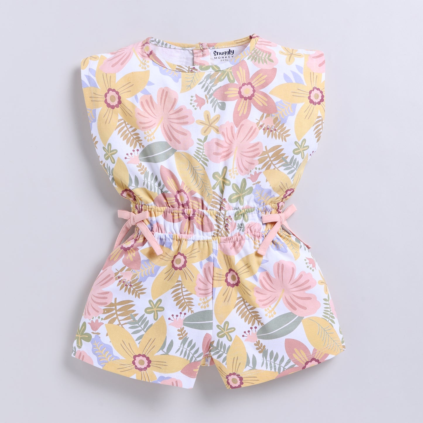 Floral print knit jumpsuit