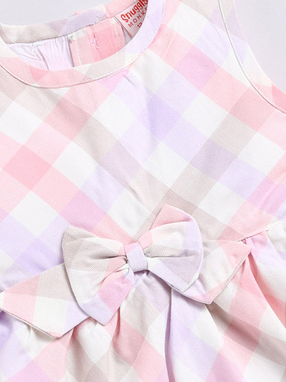 Multicolour Checks Print Summer Frock
