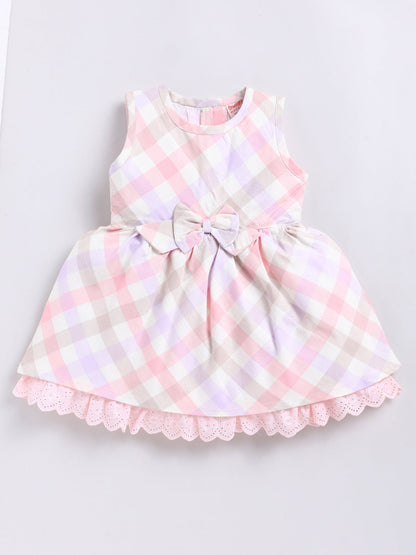Multicolour Checks Print Summer Frock