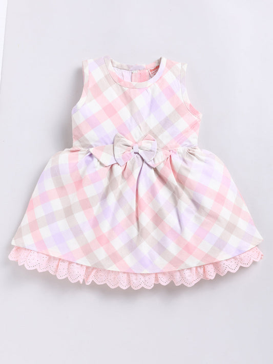 Multicolour Checks Print Summer Frock