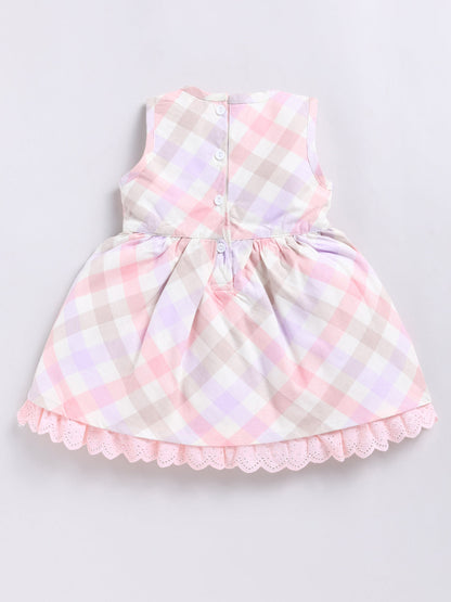 Multicolour Checks Print Summer Frock