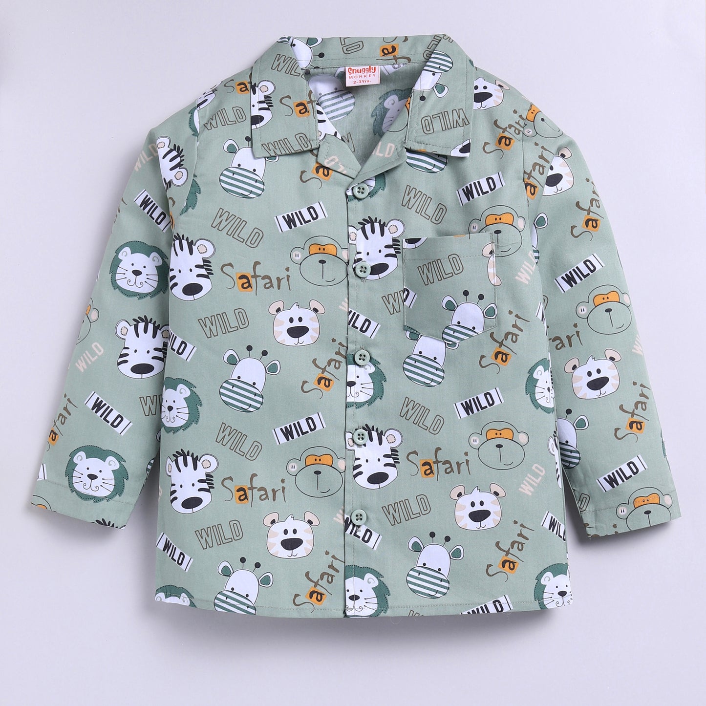 Kids Safari Print Night Suit Set