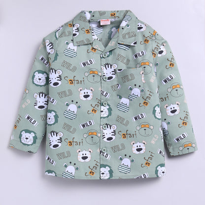 Kids Safari Print Night Suit Set