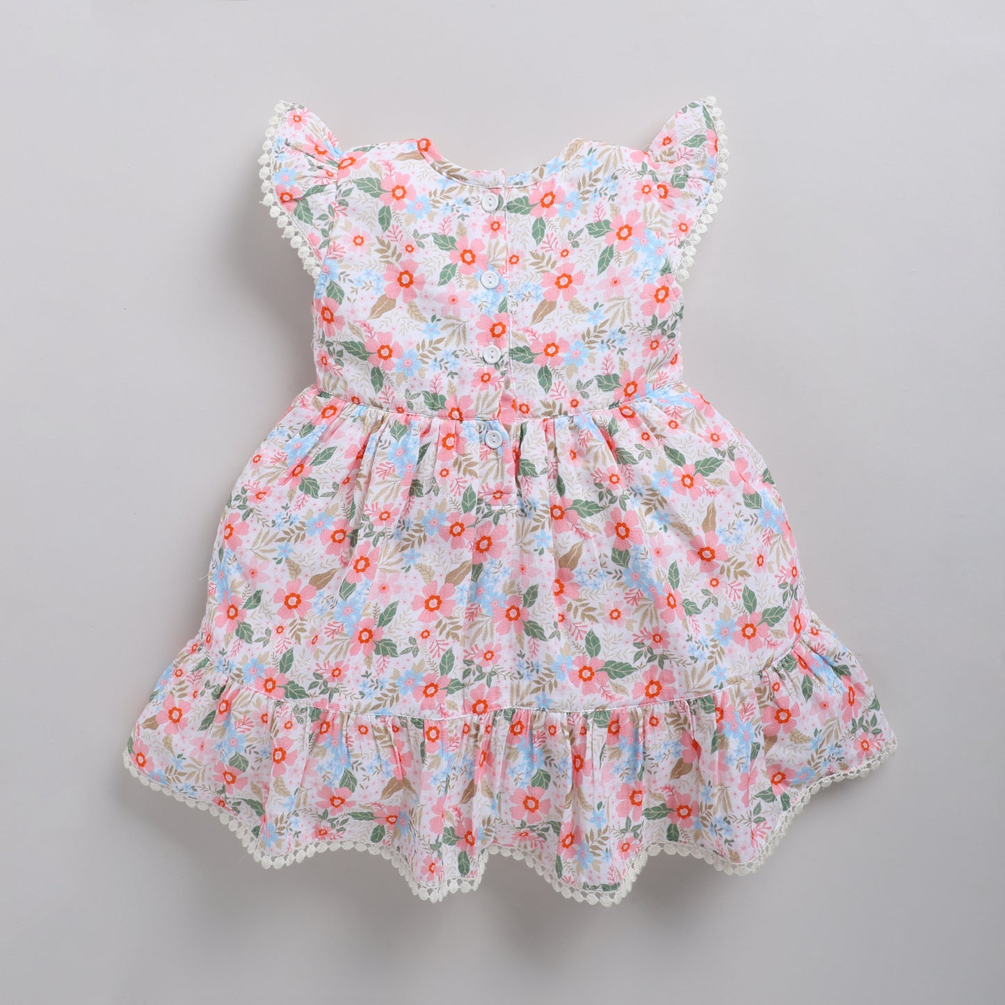 Soft floral print frock with matching hairband