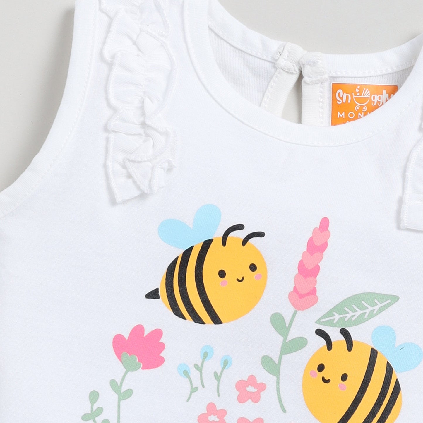 Honeybee Print Top with Shorts