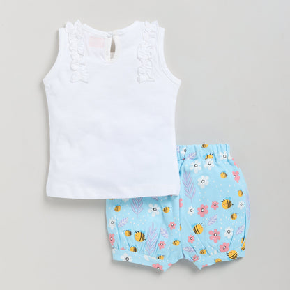 Honeybee Print Top with Shorts