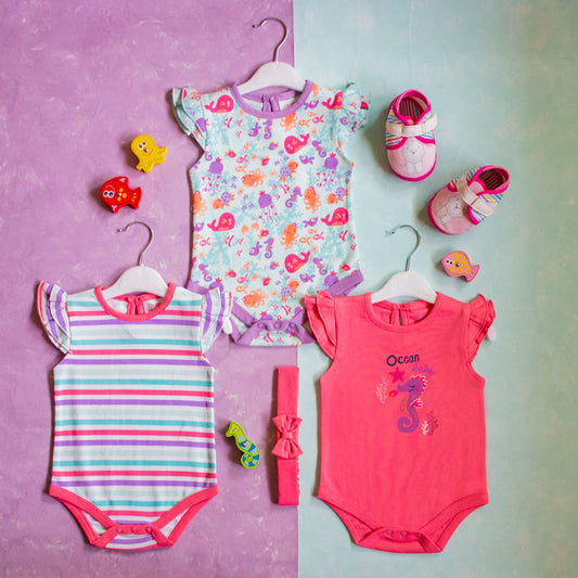 Pack of Three Ocean Theme Onesies