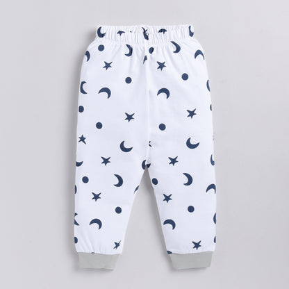 Owl Print Full-Sleeves Nightsuit