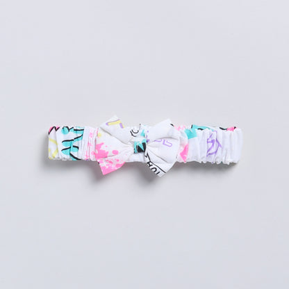 Tropical Print Frock with Matching Hairband