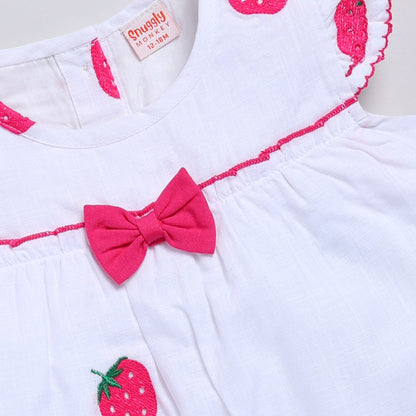 Strawberry Embroidered Top