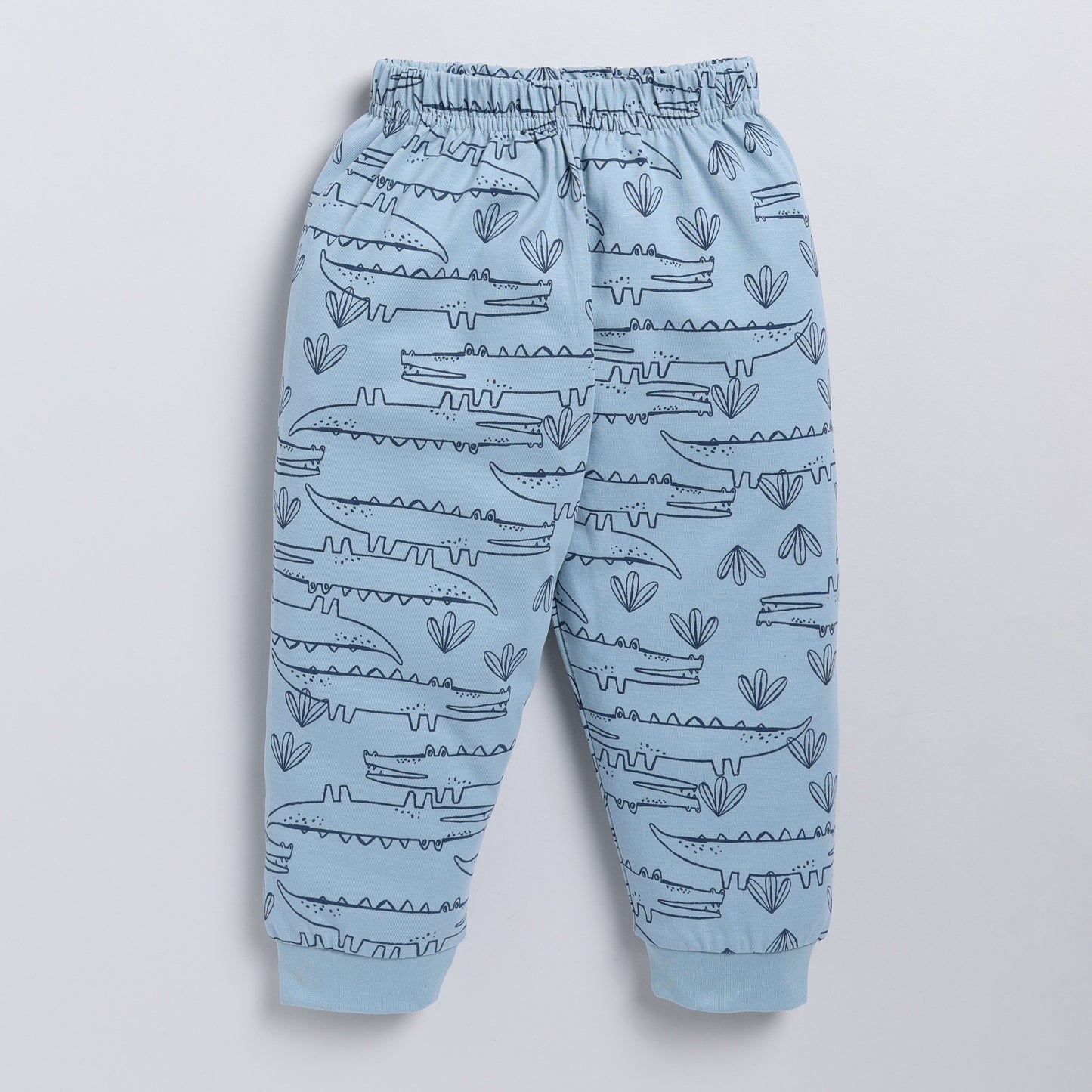Snuggly Monkey Crocodile Print Unisex Top Pajama Set