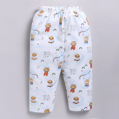 Bear & Rainbow Print Pyjama Set