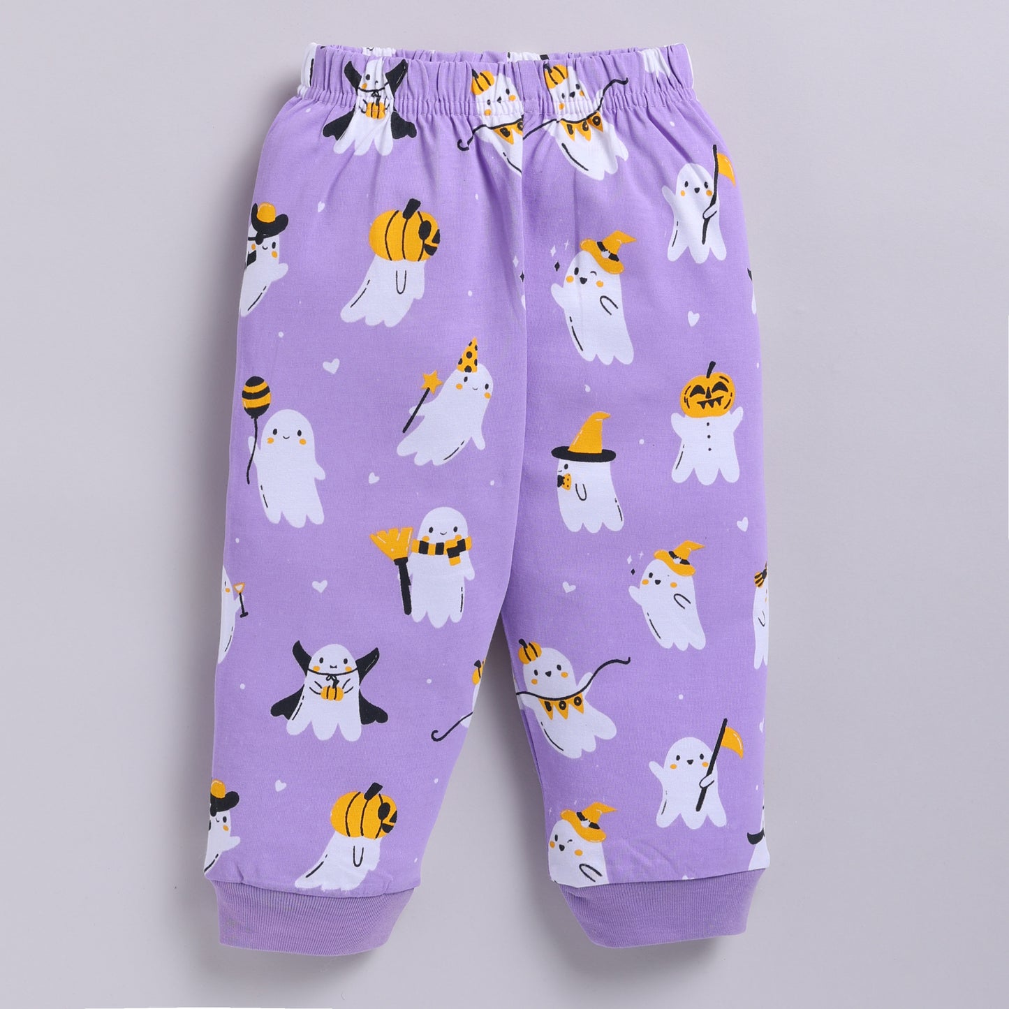 Halloween Ghost Print Pyjama Set - Purple