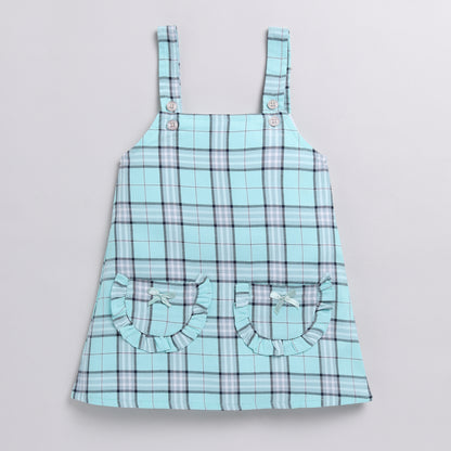 Woven Checks Frock with Full Sleeves Inner