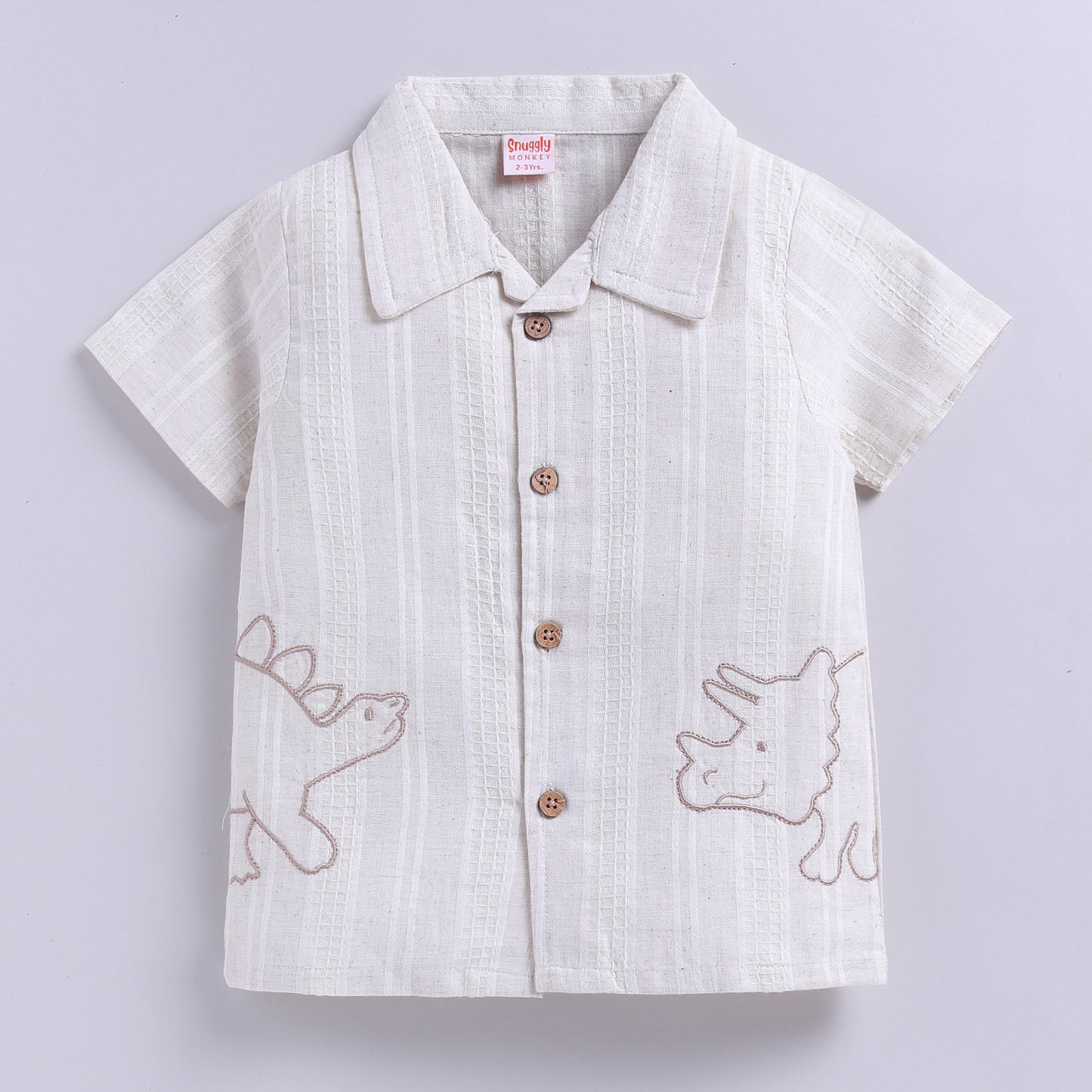 Animal Embroidered Boys Summer Co-ord Set