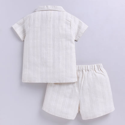 Animal Embroidered Boys Summer Co-ord Set