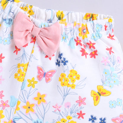 Butterfly Top with Shorts with Beads Embroidery