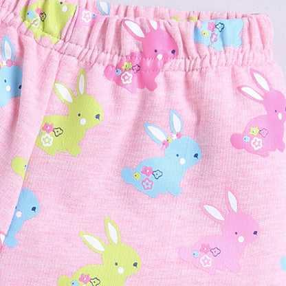 Bunny Print Top with Shorts
