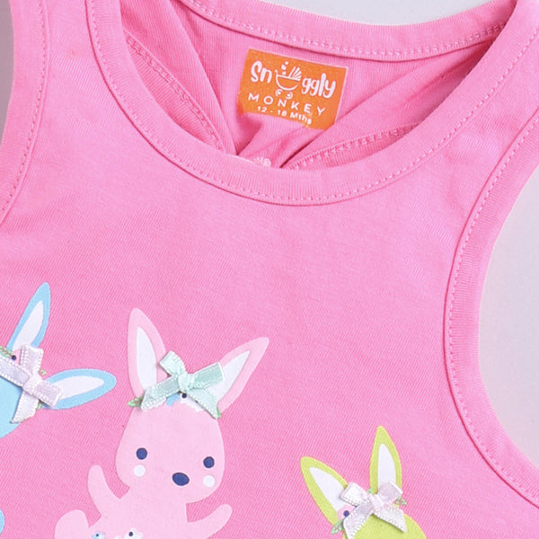 Bunny Print Top with Shorts