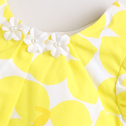 Neon Yellow Summer Frock with Hairband