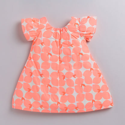 Neon Orange Summer Frock with Hairband