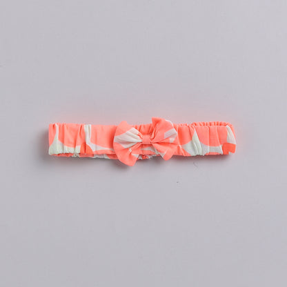 Neon Orange Summer Frock with Hairband