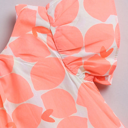 Neon Orange Summer Frock with Hairband
