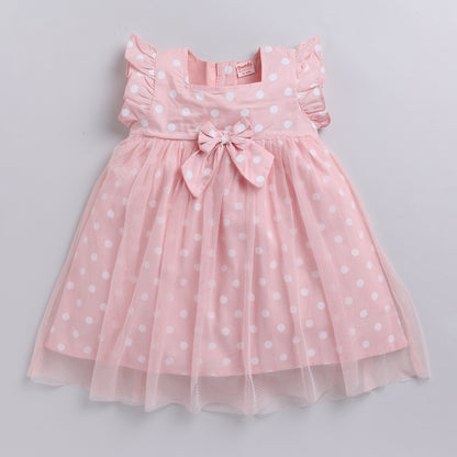 Pink Polka Dot Frock with Hairband
