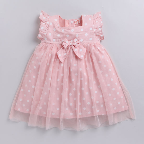 Pink Polka Dot Frock with Hairband