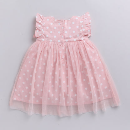 Pink Polka Dot Frock with Hairband