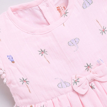 Print Summer Frock with Hairband