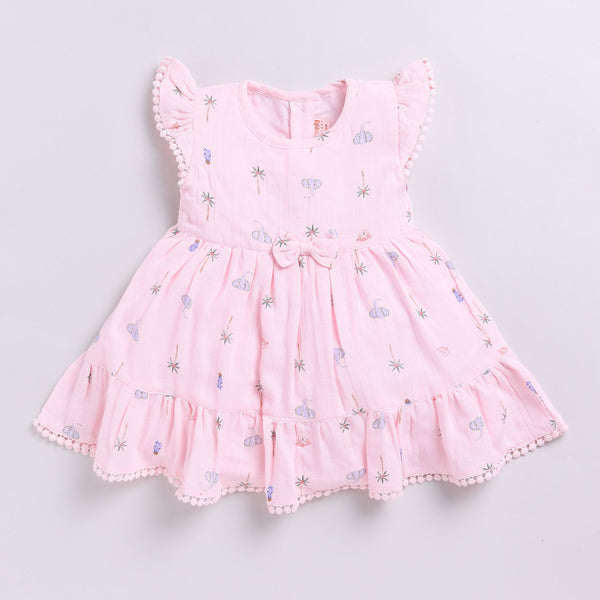 Print Summer Frock with Hairband