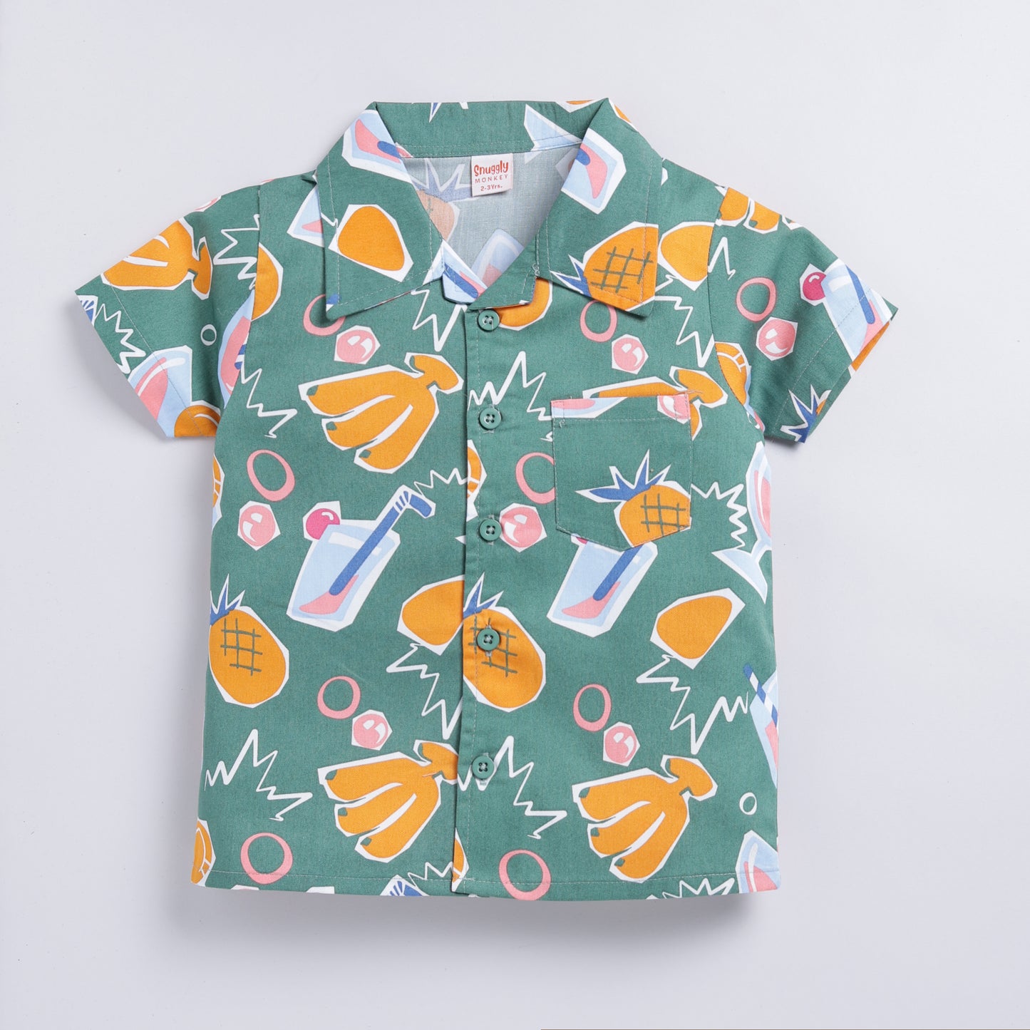 Green Tropical Print Co-ord Set