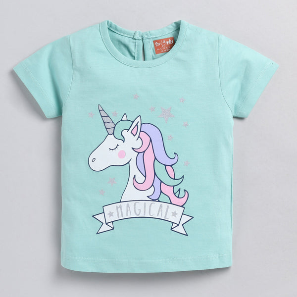 Horse Print Top with Textile Pant