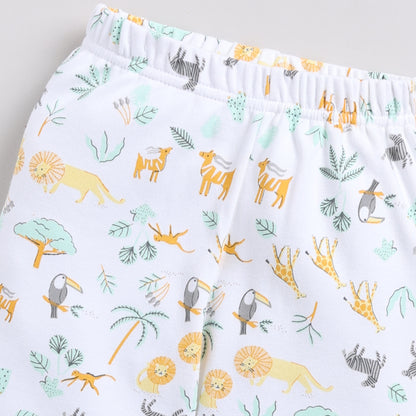 Giraffe Theme Full Sleeves Nightsuit