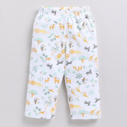 Giraffe Theme Full Sleeves Nightsuit