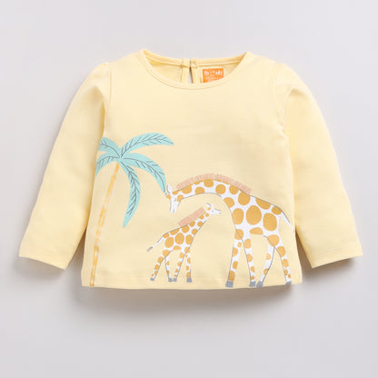 Giraffe Theme Full Sleeves Nightsuit