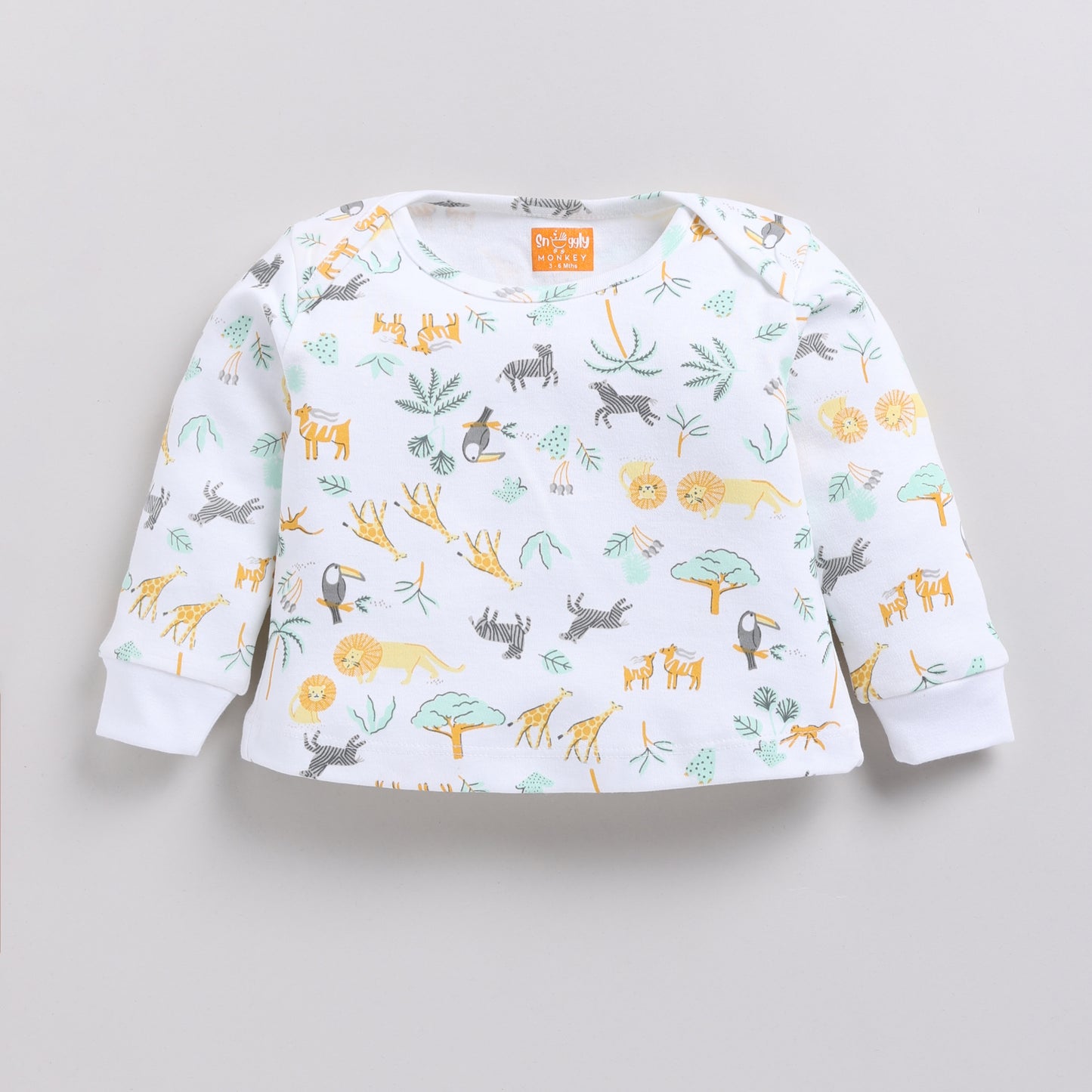 Animal theme Full Sleeves Baby Nightsuit