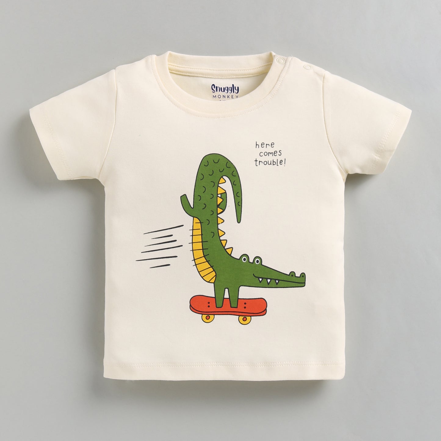 Crocodile Print Infant Top with Shorts Set