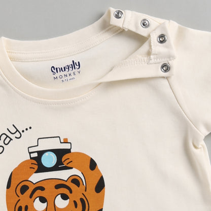 Tiger print Infant Top with Shorts Set