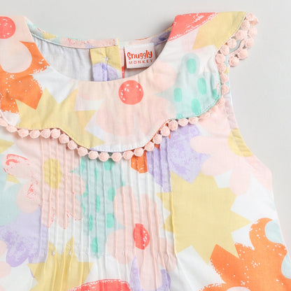 Floral Print Multicolour Summer Frock