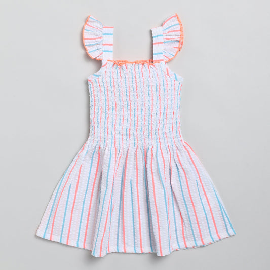 Woven Stripe Smoking Frock